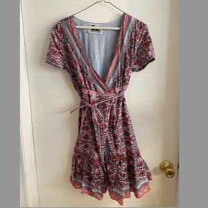 Vintage Floral Wrap Dress